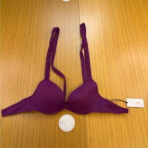 Shade & Shore Bikini Top Women's 34B Purple Strap Light Fit